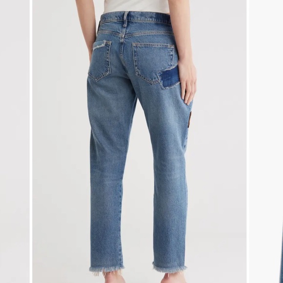 RALPH LAUREN PATCHWORK BOHEMIAN BOYFRIEND JEANS SIZE 32 - Picture 2 of 8